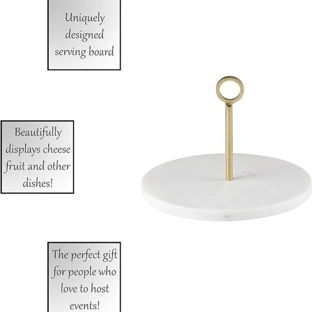 Marble Server with Brass Handle/NWT